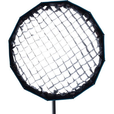 nanlite forza 60 ii cu softbox rapid 60 cm grid eggcrate instalat