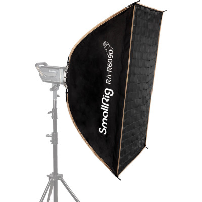 setup studio smallrig rc 220b cu softbox rectangular ra-r6090 grid instalat