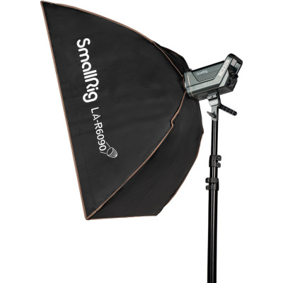 softbox rectangular smallrig 60x90 montat pe rc 220b setup filmare studio comercial