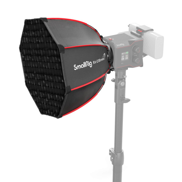 SmallRig 4358 Mini Softbox Parabolic RA-D30 29 cm, Montura Mini Bowens, Quick Release, Grid Inclus, Pentru RC 60B si RC 100B