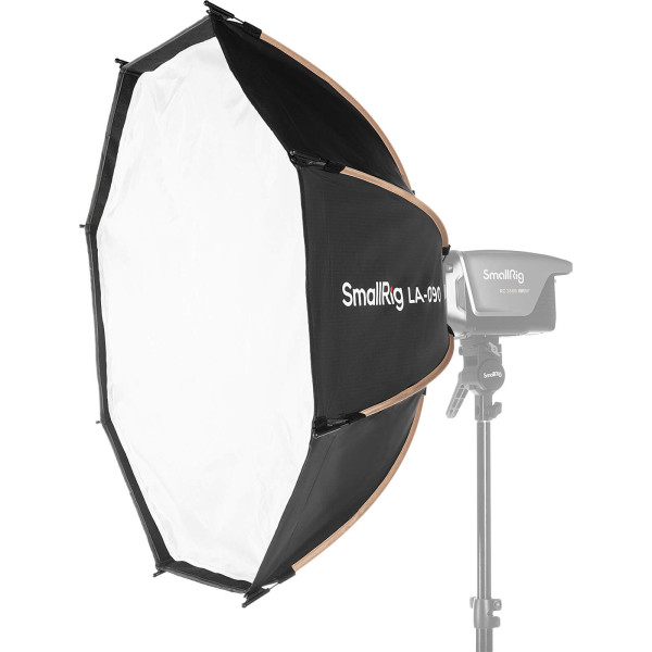 SmallRig 4633 Softbox Octagonal LA-O90 90 cm, Montura Bowens, Quick Release, Include Grid Honeycomb si 2 Difuzii