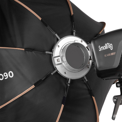 SmallRig 4633 Softbox Octagonal LA-O90 90 cm, Montura Bowens, Quick Release, Include Grid Honeycomb si 2 Difuzii