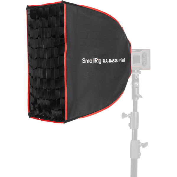 SmallRig 4683 Mini Softbox Patrat RA-R4545 45 x 45 cm, Montura Mini Bowens, Quick Release, Grid Inclus, Pentru RC 60B si RC 100B