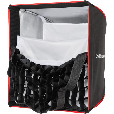 SmallRig 4683 Mini Softbox Patrat RA-R4545 45 x 45 cm, Montura Mini Bowens, Quick Release, Grid Inclus, Pentru RC 60B si RC 100B