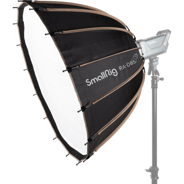 SmallRig 3586 Softbox Parabolic RA-D85 84 cm, Deep Design, Quick Release, Montura Bowens, Include Grid si 2 Difuzii