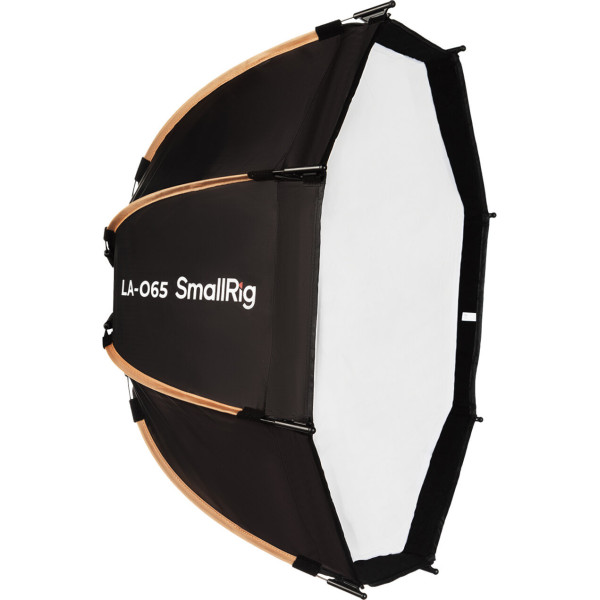 SmallRig 4874 Softbox Octagonal LA-O65 65 cm, Montura Bowens, Quick Release, Include Grid Honeycomb si 2 Difuzii