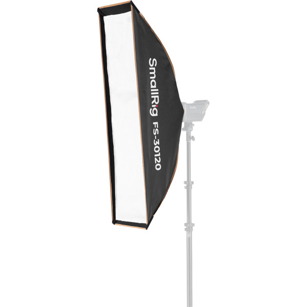 SmallRig 5370 Softbox Strip FS-30120 30 x 120 cm, Quick-Setup Folding, Montura Bowens, Include Grid si 2 Difuzii