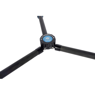 Sirui SVT-75 Pro Trepied Video Carbon, Cap Fluid SVH15, Sistem Rapid One-Step, Sarcina 15kg, Bol 75mm, Include Mid-Spreader