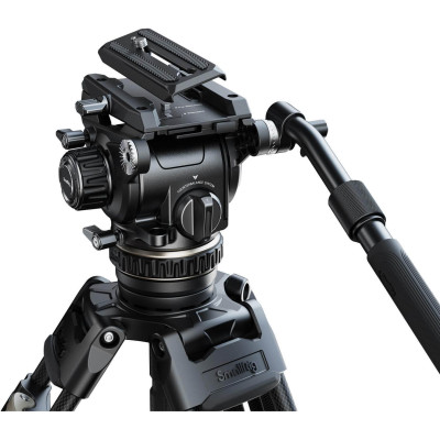 kit trepied video profesional carbon heavy-duty smallrig ad-120 pentru camere cinema 8kg