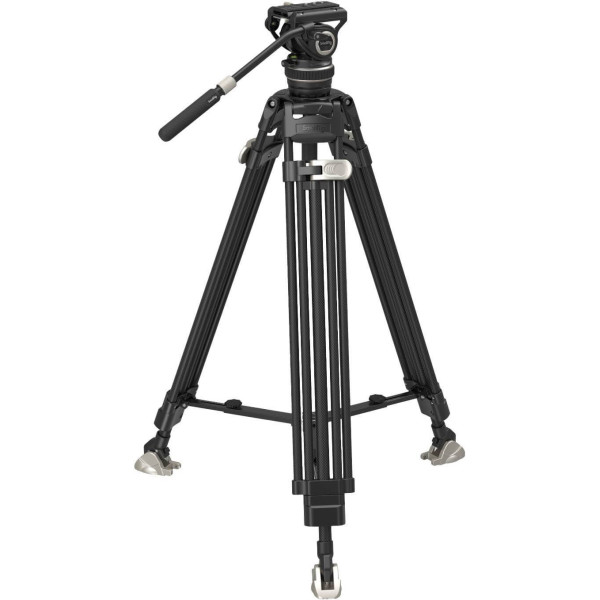 SmallRig 3989 AD-100 Trepied Video Carbon FreeBlazer Heavy-Duty, Cap Fluid DH10, Sarcina 10 kg, Inaltime 197 cm, Quick Release