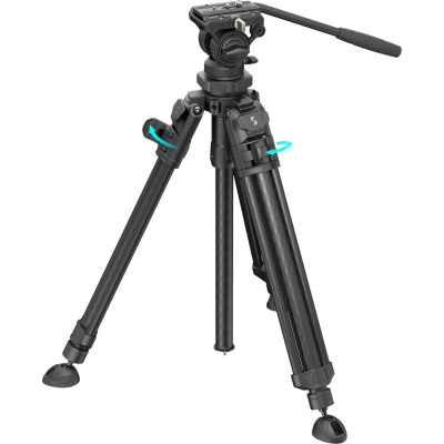Avatar-Shop|SmallRig 4420 AD-50 Pro Trepied Video Carbon, Tehnologie FreeSpeed One-Step, Cap Fluid, Sarcina 6 kg, Snap-on QR, Ultra-Usor|SmallRig