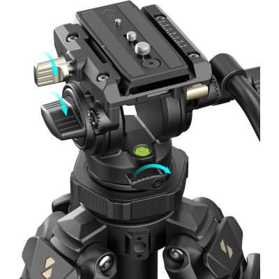 Avatar-Shop|SmallRig 4420 AD-50 Pro Trepied Video Carbon, Tehnologie FreeSpeed One-Step, Cap Fluid, Sarcina 6 kg, Snap-on QR, Ultra-Usor|SmallRig