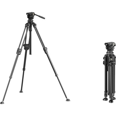 Avatar-Shop|SmallRig 4420 AD-50 Pro Trepied Video Carbon, Tehnologie FreeSpeed One-Step, Cap Fluid, Sarcina 6 kg, Snap-on QR, Ultra-Usor|SmallRig
