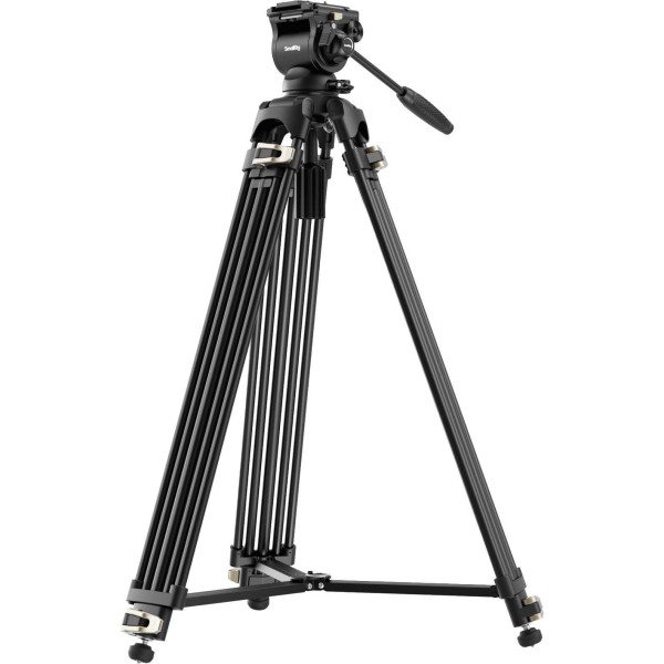 SmallRig 4686 Trepied Video Aluminiu Heavy-Duty AD-01S, Cap Fluid, Sarcina 6 kg, Inaltime 187 cm, Compatibil DJI RS si Manfrotto