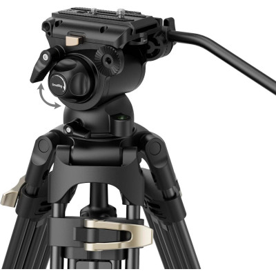 Avatar Shop|SmallRig 4686 Trepied Video Aluminiu Heavy-Duty AD-01S, Cap Fluid, Sarcina 6 kg, Inaltime 187 cm, Compatibil DJI RS si Manfrotto|SmallRig