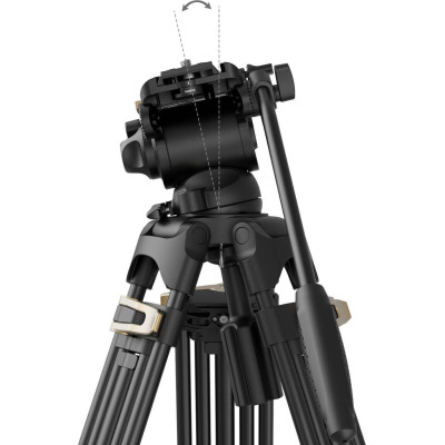 Avatar Shop|SmallRig 4686 Trepied Video Aluminiu Heavy-Duty AD-01S, Cap Fluid, Sarcina 6 kg, Inaltime 187 cm, Compatibil DJI RS si Manfrotto|SmallRig