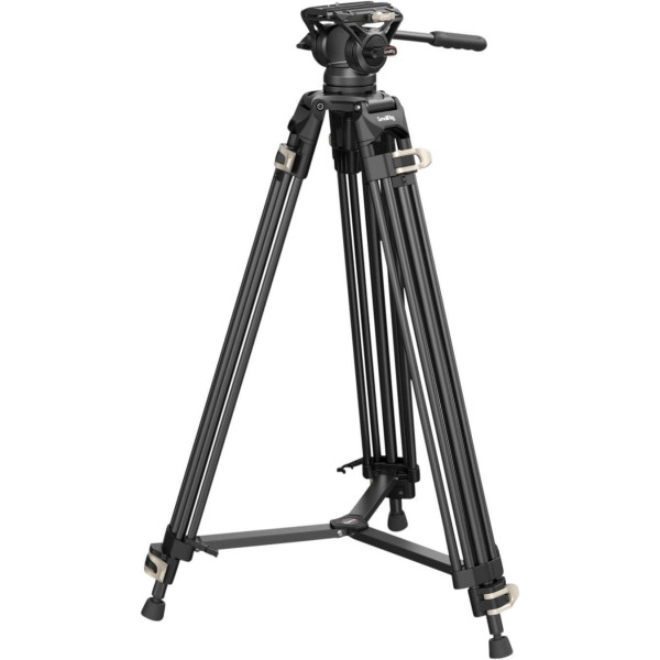 SmallRig 3751 Trepied Video Aluminiu Heavy-Duty AD-01, Cap Fluid, Sarcina 8 kg, Inaltime 186 cm, Sistem Quick-Release Manfrotto