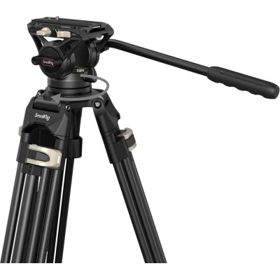 SmallRig 3751 Trepied Video Aluminiu Heavy-Duty AD-01, Cap Fluid, Sarcina 8 kg, Inaltime 186 cm, Sistem Quick-Release Manfrotto