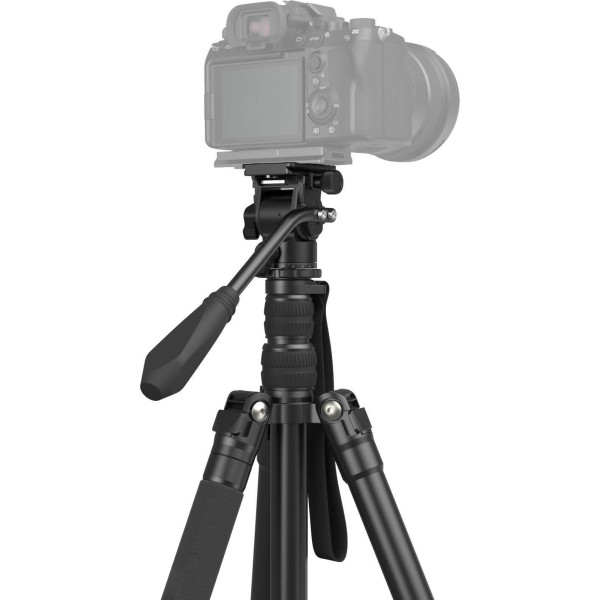 SmallRig 3760 Trepied Video Aluminiu CT180, Mini Cap Fluid Arca-Type, Inaltime 183 cm, Suport Telefon Metalic, Portabil Outdoor
