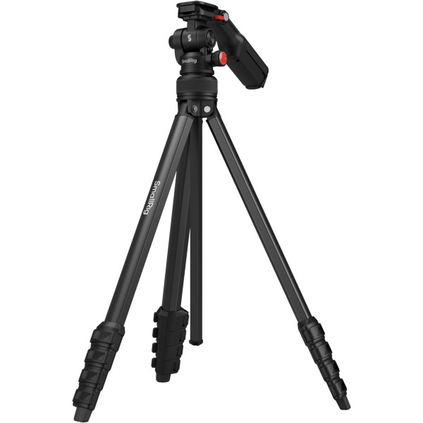 SmallRig 5473 Trepied Video Aluminiu, Inaltime 160 cm, Cap Panoramic, Suport Telefon Integrat, Ultra-Usor 718g, Pentru Vlogging