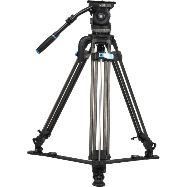Sirui SQ100 + VHS18 Kit Trepied Video Carbon, Bol 100 mm, Sistem Rapid One-Step, Sarcina 18 kg, Contrabalans 10 Trepte
