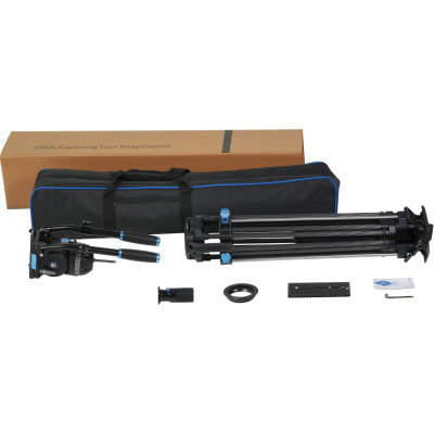 geanta transport premium si accesorii incluse kit trepied sirui carbon sq100 vhs18 profesional