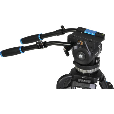 Sirui SQ100 + VHS18 Kit Trepied Video Carbon, Bol 100 mm, Sistem Rapid One-Step, Sarcina 18 kg, Contrabalans 10 Trepte