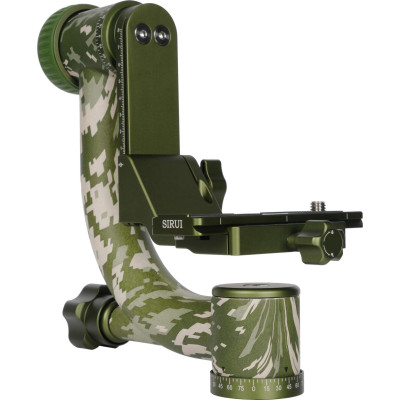 Sirui CT-3204 + CH20 Kit Trepied Carbon si Cap Gimbal Camuflaj, Sarcina 20 kg, Baza Nivelare, Ideal pentru wildlife