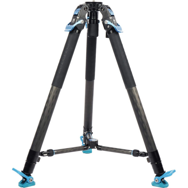 Sirui SVT-75 Pro Trepied Video Carbon, Sistem Rapid One-Step, Bol 75 mm, Sarcina 25 kg, Mid-Spreader, Maner Quick Release Inclus