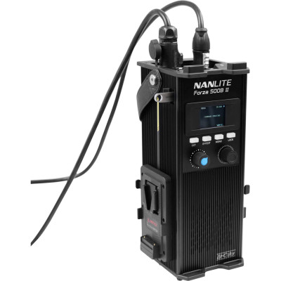 Nanlite Forza 500B II Kit 2 Lampi LED Bi-Color, Putere 580W, CCT 2700K-6500K, Ajustare G/M, Control Unit si  Trolley Case