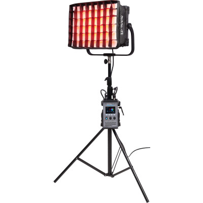 Alimentare baterii V-Mount pe unitatea de control Nanlite Alien 300C