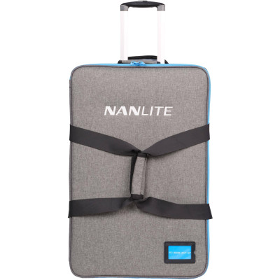 Kit Nanlite FC-300B pregatit pentru deplasare in geanta cu roti