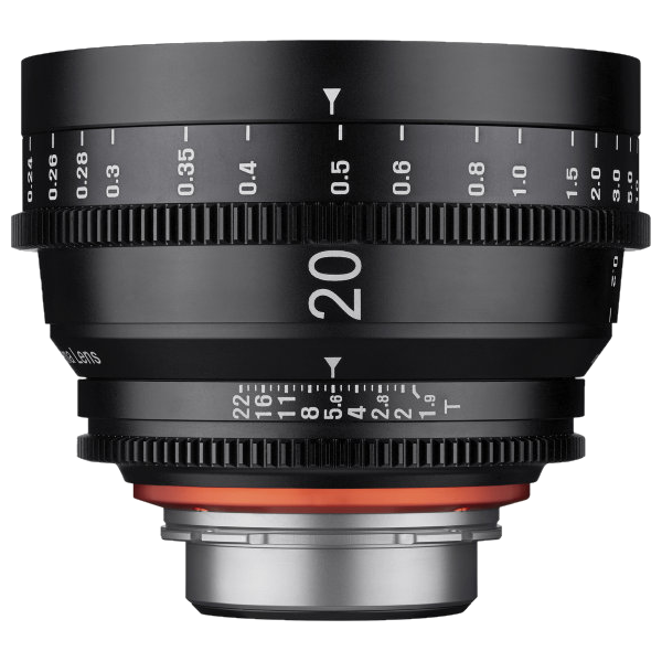 Samyang Xeen 20mm T1.9 PL, Obiectiv Cinema, Montura PL, Acoperire Full-Frame, Diafragma T1.9, Carcasa Metalica