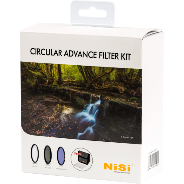 NiSi Filter Circular Advanced Kit 72mm, Set 3 Filtre, UV, Polarizare Circulara CPL, Natural Night, Husa Filtre Inclusa