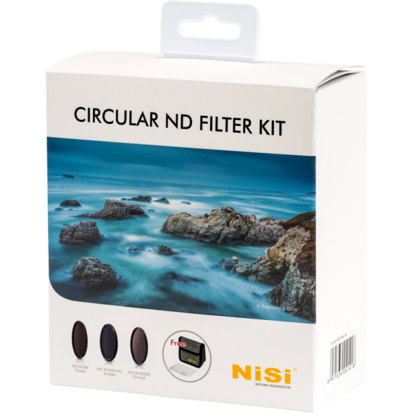 NiSi Filter Circular ND Kit 67mm, Set 3 Filtre ND, ND8, ND64+CPL, ND1000, Husa pentru Filtre