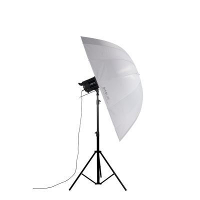 Avatar-Shop|Nanlite Translucent Shallow 165 cm Umbrela Foto, Material Difuzie, 16 Tije Fibra de Sticla, Ax 8 mm, Lumina Moale, Alb|Nanlite