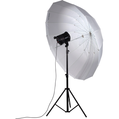 Avatar-Shop|Nanlite Translucent Shallow 165 cm Umbrela Foto, Material Difuzie, 16 Tije Fibra de Sticla, Ax 8 mm, Lumina Moale, Alb|Nanlite