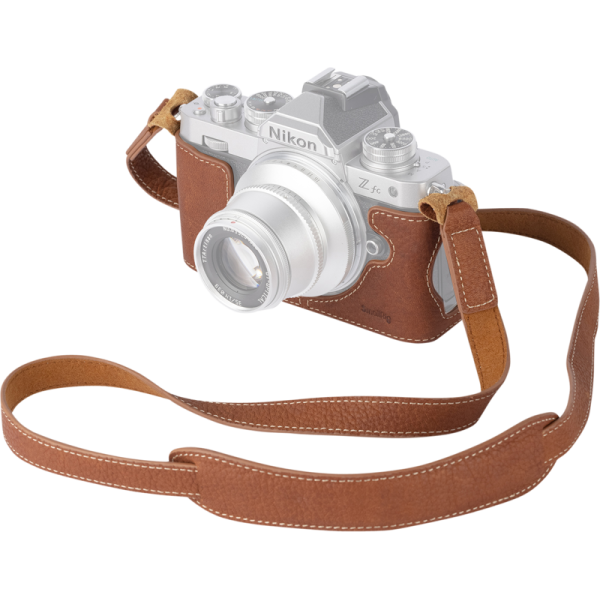 Carcasa piele curea de umar camera foto video mirrorless, SmallRig 3481 Lether Half Case with Shoulder Strap For Nikon Z fc