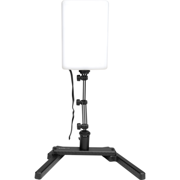Nanlite Compac 20 Panou LED Daylight, 20W, 5600K, CRI 95, Soft Light Studio, Include Stativ de Birou si Suport Reglabil