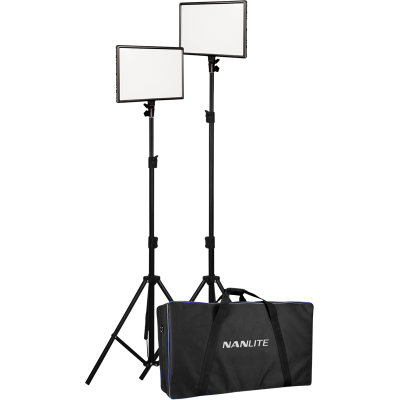 Avatar-Shop|Nanlite LumiPad 25 Kit 2 Panouri LED Bi-Color, 2x25W, 3200K-5600K, Soft Light, Include 2 Stative L170 si Geanta de Transport|Nanlite