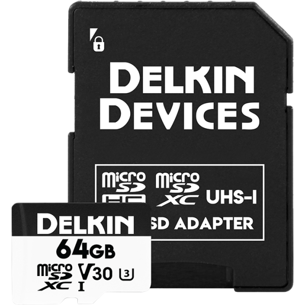 Delkin microSDXC Trail Cam Hyperspeed R100/W75 (V30) 64GB, Card memorie SD