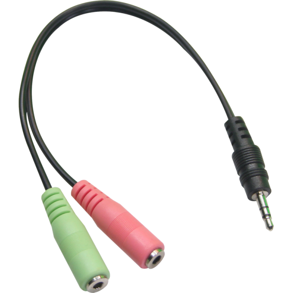 Datavideo CB-17 3,5mm jack to Headphone/Mic adapter