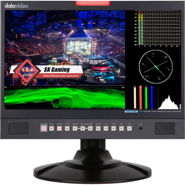 Datavideo TLM-170V Monitor Broadcast Desktop 17.3 inch Full HD, 3G-SDI HDMI Loop, Cross Conversion, Waveform ScopeView