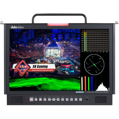 Avatar-Shop|Datavideo TLM-170VM Monitor Broadcast Rack 1U Retractabil, 17.3 inch Full HD, 3G-SDI HDMI Loop, Cross Conversion, ScopeView|DATAVIDEO