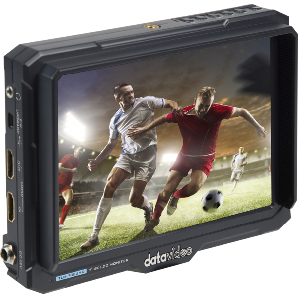Datavideo TLM-700UHD Monitor Field 7 inch IPS, Rezolutie 1920x1200, HDMI 2.0 4K In/Loop, Luminozitate 450 nits, Focus Peaking