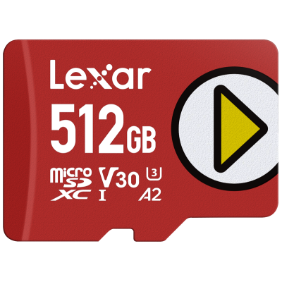 Avatar-Shop|Lexar microSDXC PLAY UHS-I/A2/U3 R160/W100 (V30) 512GB, Card memorie MicroSD|LEXAR
