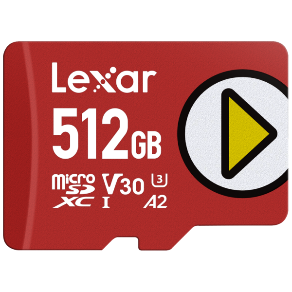 Lexar microSDXC PLAY UHS-I/A2/U3 R160/W100 (V30) 512GB, Card memorie MicroSD