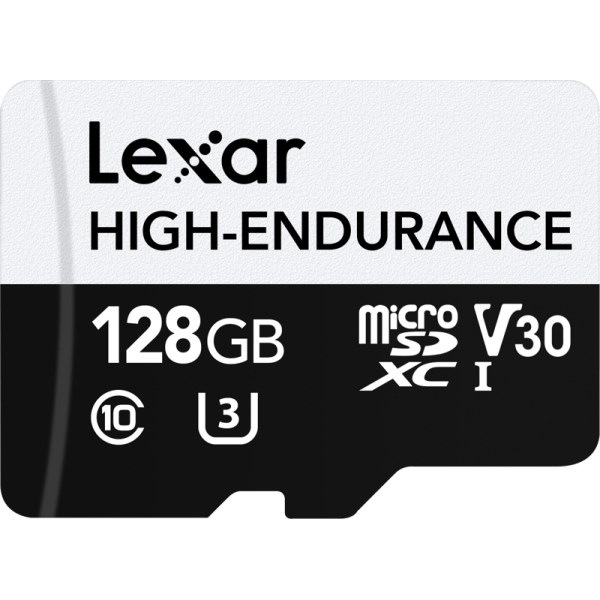 Lexar microSDXC High-Endurance UHS-I/U3/10 R100/W45 (V30) 128GB, Card memorie MicroSD