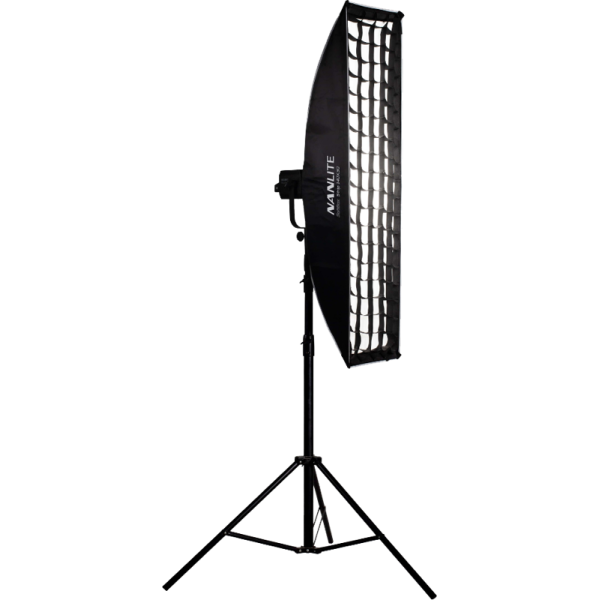 Nanlite Fabric Grid pentru Strip Softbox 140 x 30 cm, Grila Textila, Unghi Fascicul 50 Grade, Montare Facila, Negru