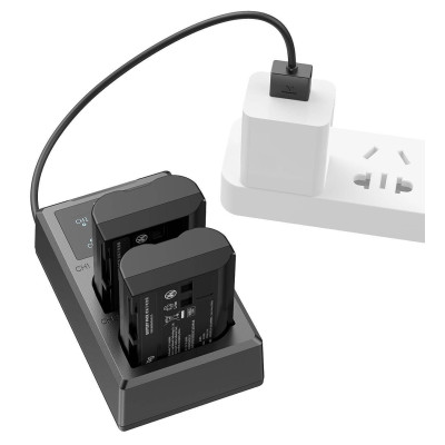 kit alimentare foto video nikon pachet 2 baterii si incarcator lcd smallrig
